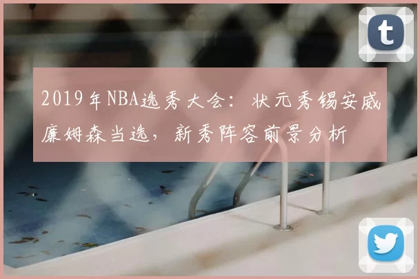 2019年NBA选秀大会:状元秀锡安威廉姆森当选,新秀阵容前景分析